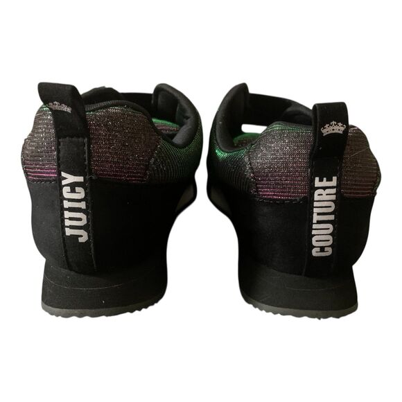 Juicy Couture Womens Blane Metallic Iridescent Black Fashion Sneakers - Picture 6 of 8